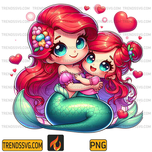 ArielPrincessAndDaughterPng2