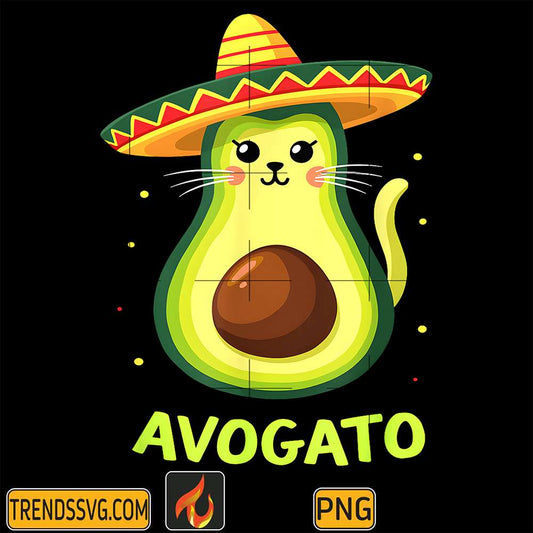 Avogato-Mexican-Cat-Avocado-With-Sombrero-Cinco-De-Mayo-Png