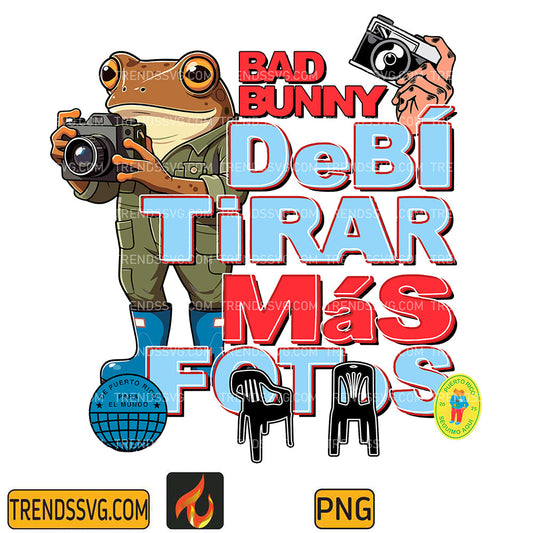 BadBunnyDebiTirarMasFotusFrogPng