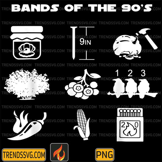 Bands-Of-The-90-s-Png