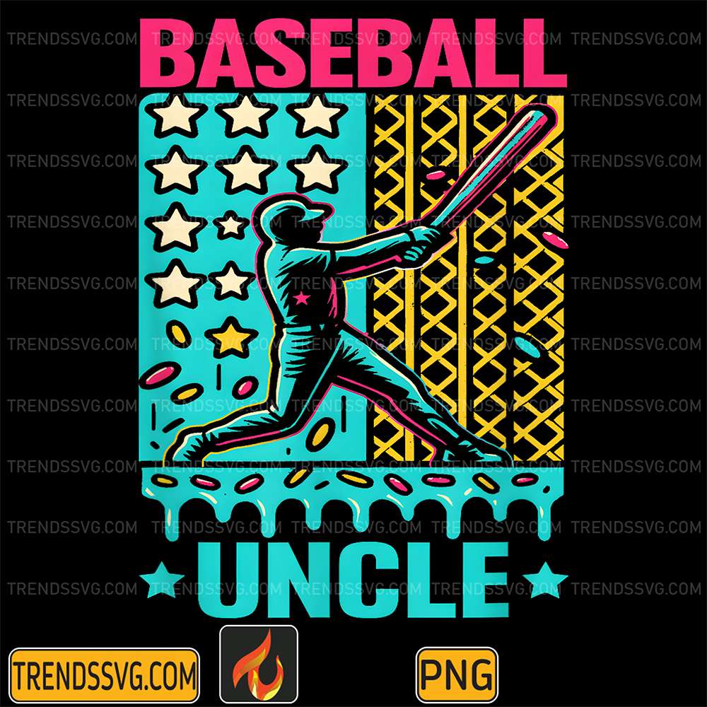 Baseball-Uncle-Ice-Cream-Drip-Game-Day-Baseball-Png
