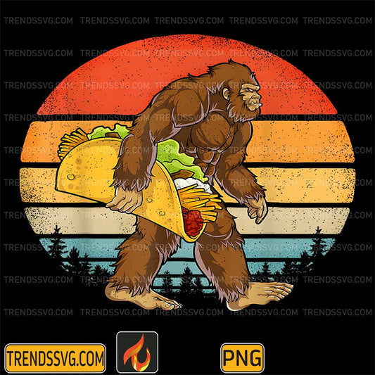 Bigfoot-Carrying-Taco-Cincode-Mayo-Png