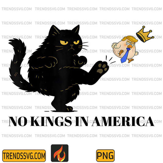 Black-Cat-No-Kings-In-America-We-The-People-Political-Png