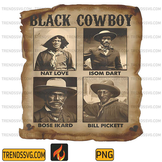 Black-Cowboy-Western-Rodeo-Melanin-Black-History-Texas-Png