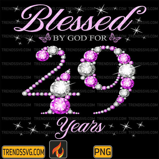 Blessed-By-God-For-49-Years-Old-49th-Birthday-Party-Png