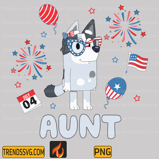 Bluey-Aunt-Trixie-4th-Of-July-Png