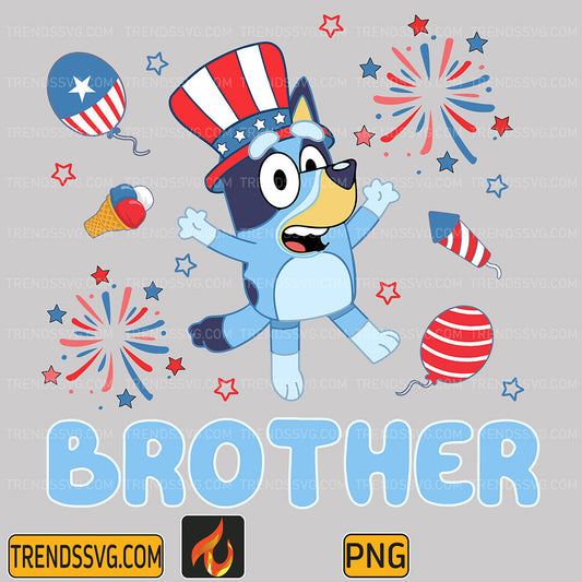 Bluey-Brother-4th-Of-July-Png