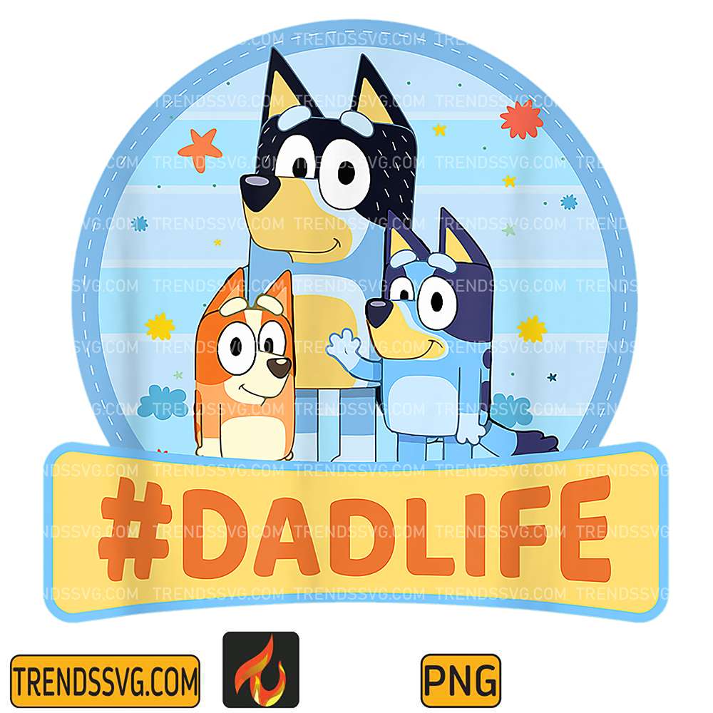 Bluey-Dad-For-Lover-Family-Png