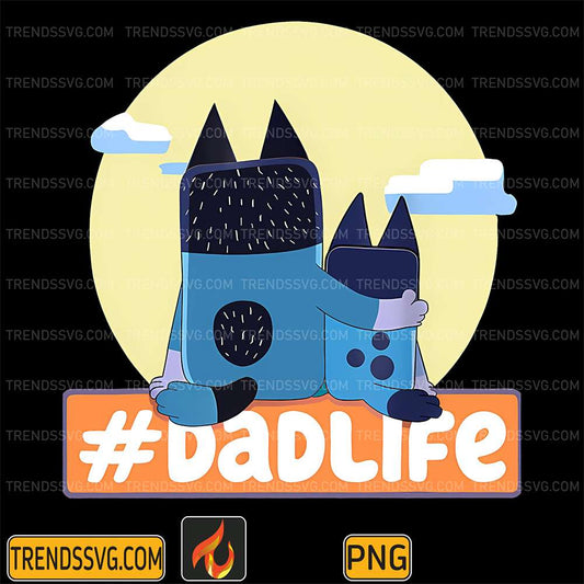 Bluey-Dadlife-Dad-And-Son-Best-Png