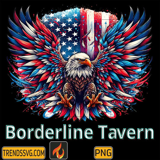 Borderline-Tavern-Eagle-American-Flag-4th-of-July-Png
