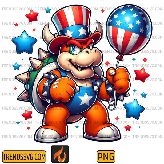 Bowser-America-4th-Of-July-Png
