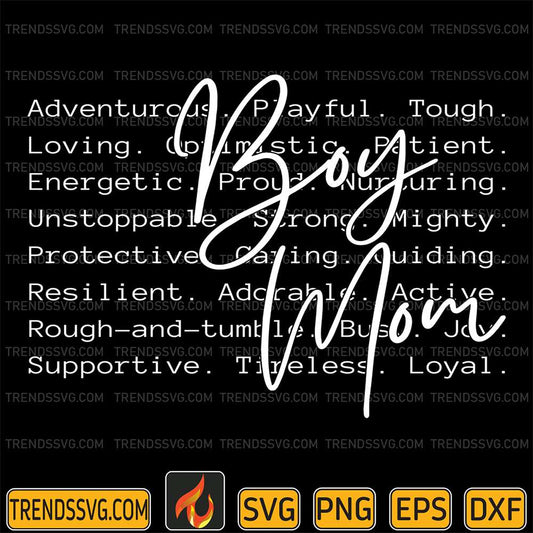 Boy Mom Words Sublimation Svg 22052509 TRENDSSVG