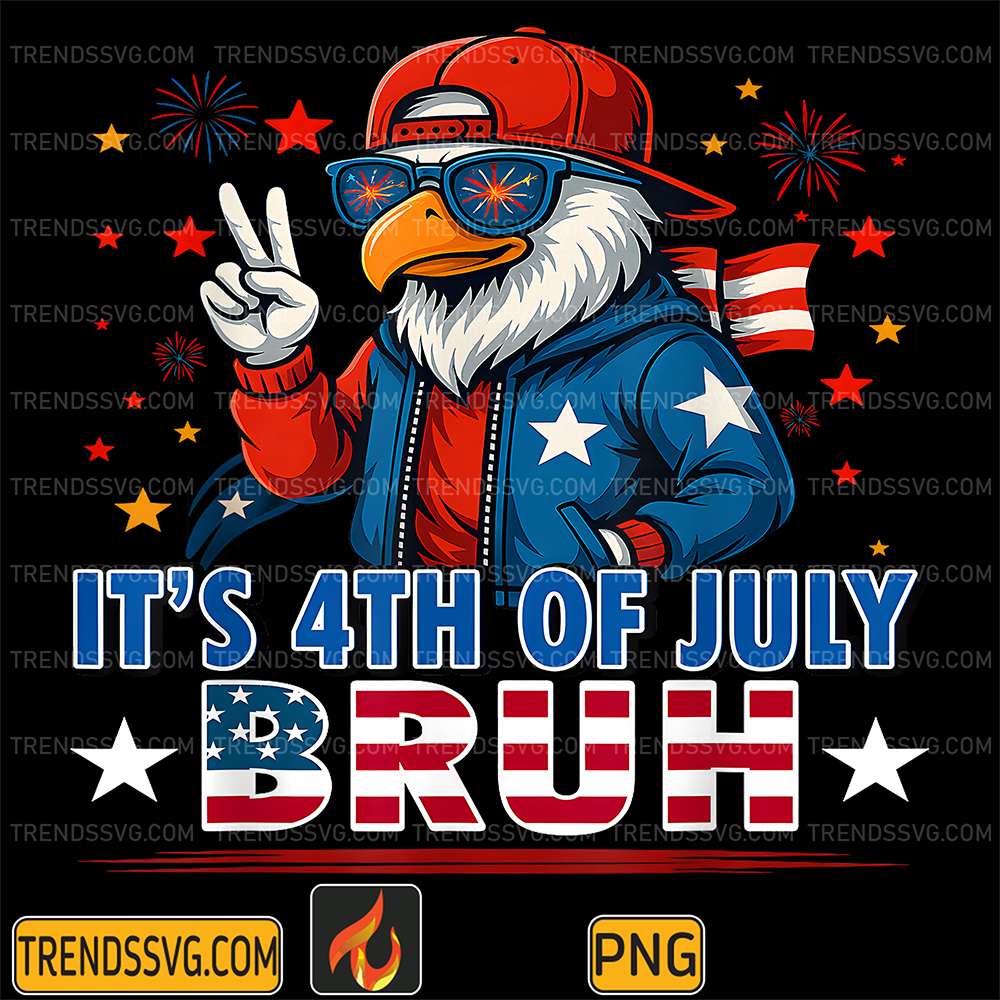 Bruh-4th-Of-July-Bald-Eagle-Png