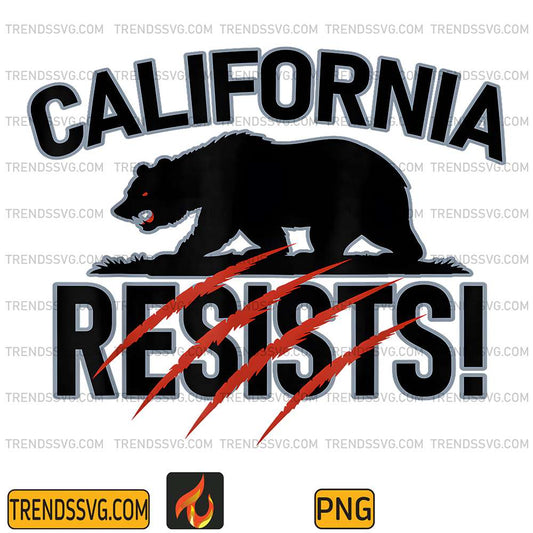 California-Resists-Bear-Protest-Political-Png