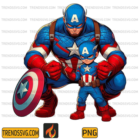 Captain-America-Dad-And-Son-Png_4