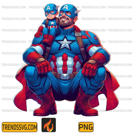 Captain-America-Dad-And-Son-Png_7