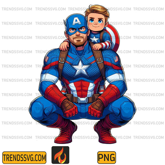 Captain-America-Dad-And-Son-Png_8