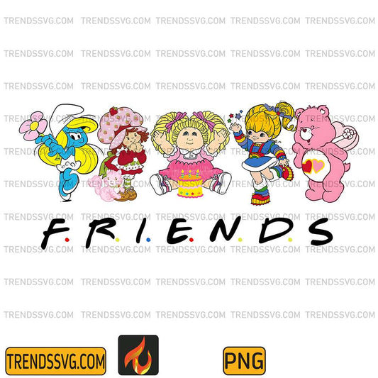Cartoon-80s-Friends-Png
