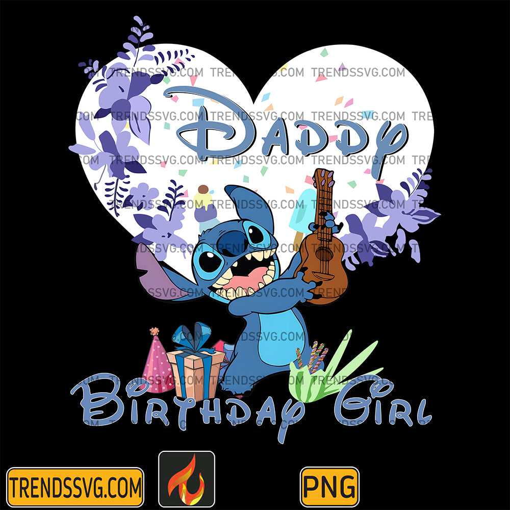 CartoonStitchDaddyBirthdayGirlPng