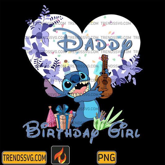 CartoonStitchDaddyBirthdayGirlPng