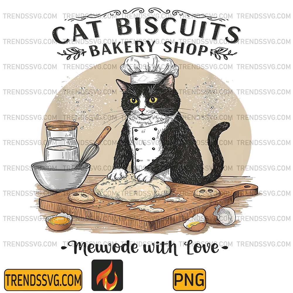 Cat-Biscuits-Bakery-Shop-Mewode-With-Love-Png