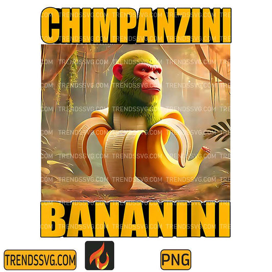 Chimpanzini-And-Bananini-Italian-Brainrot-Png