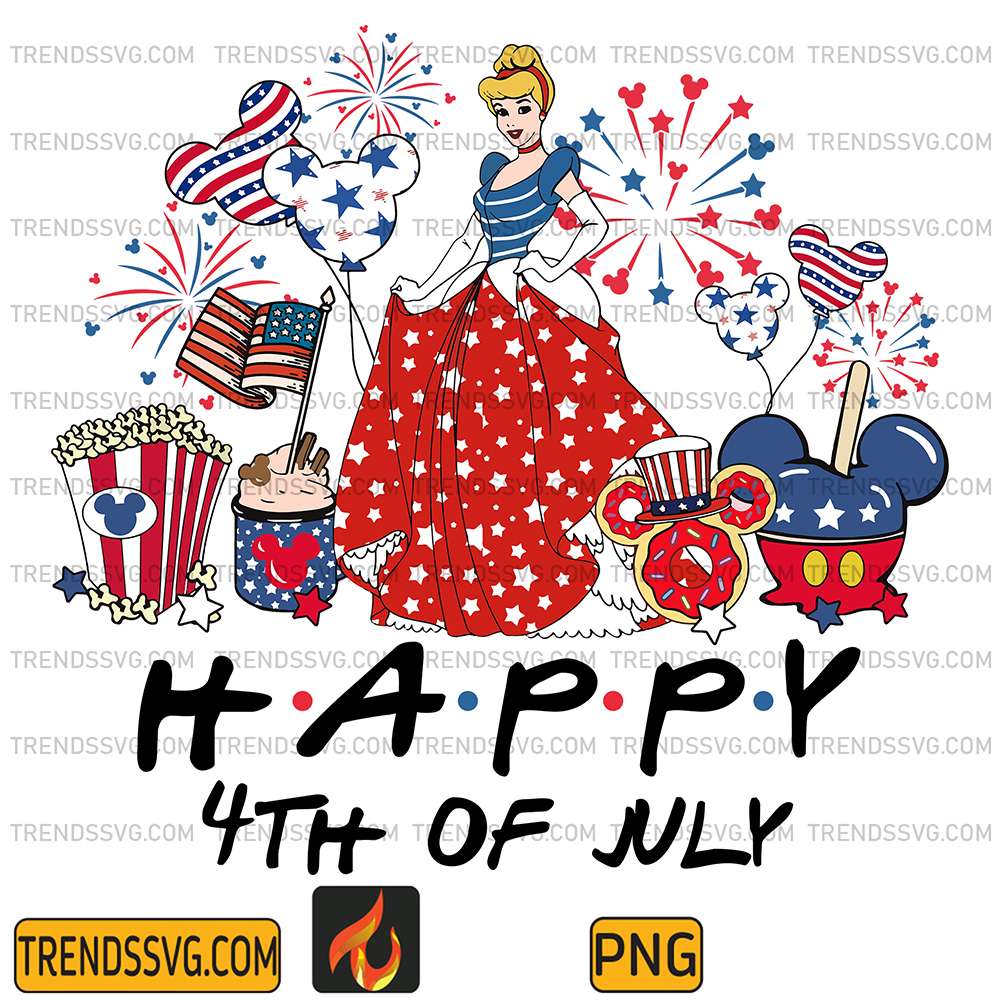 Cinderella-America-Happy-4th-Of-July-Png