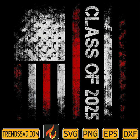 Class-Of-2025-American-Flag-USA-Graduation-Png