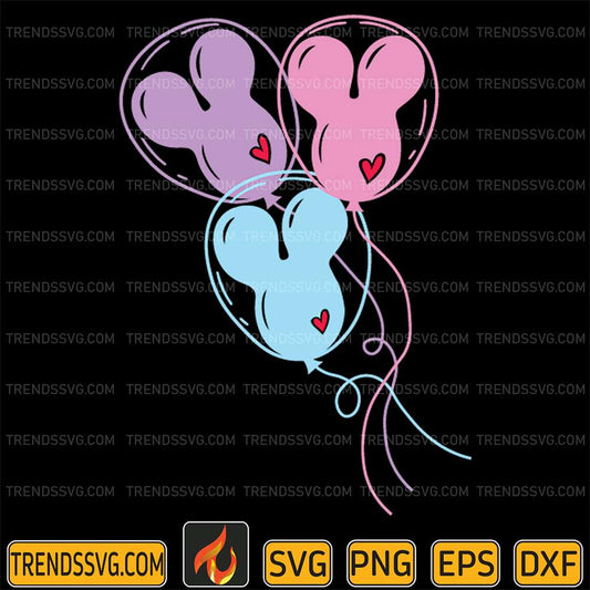 Colored-Mickey-Balloons-Svg
