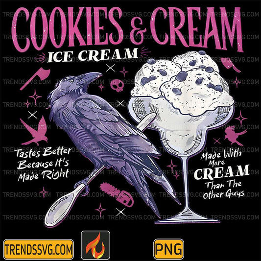 Cookie-Cream-Ice-Cream-Butcher-Blackbird-Png