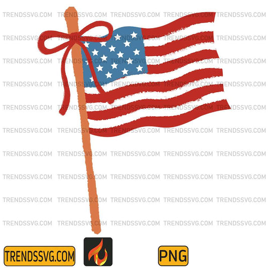 Coquette-4th-Of-July-American-Flag-Png