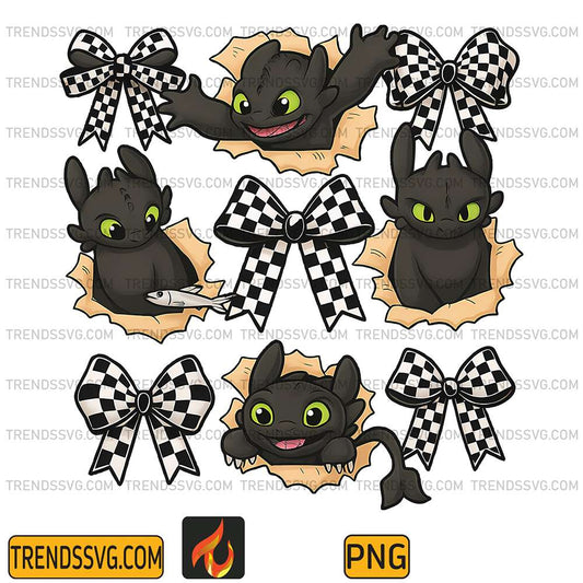 Coquette-Bow-Toothless-Png