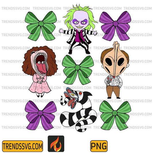 Coquette Bow Beetlejuice Character Halloween Png TRENDSSVG