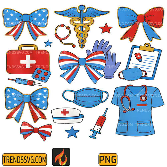 Coquette Bow Nurse Png TRENDSSVG