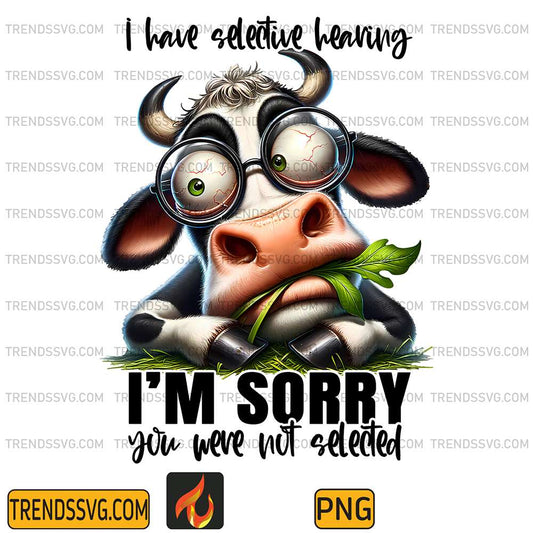 Cow-I-Have-Selective-Hearing-I-m-Sorry-You-Were-Not-Selected-Png