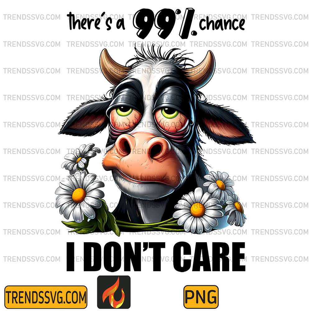 Cow-There-s-A-99-ChanceI-Don-t-Care-Png