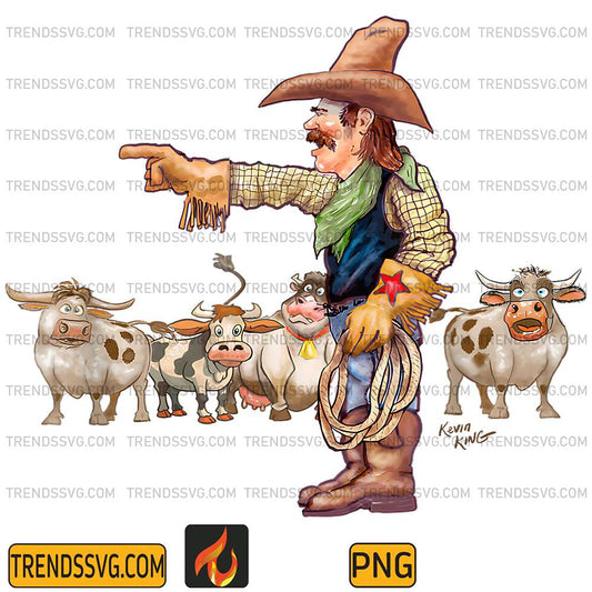 Cowboy-And-Cows-Png