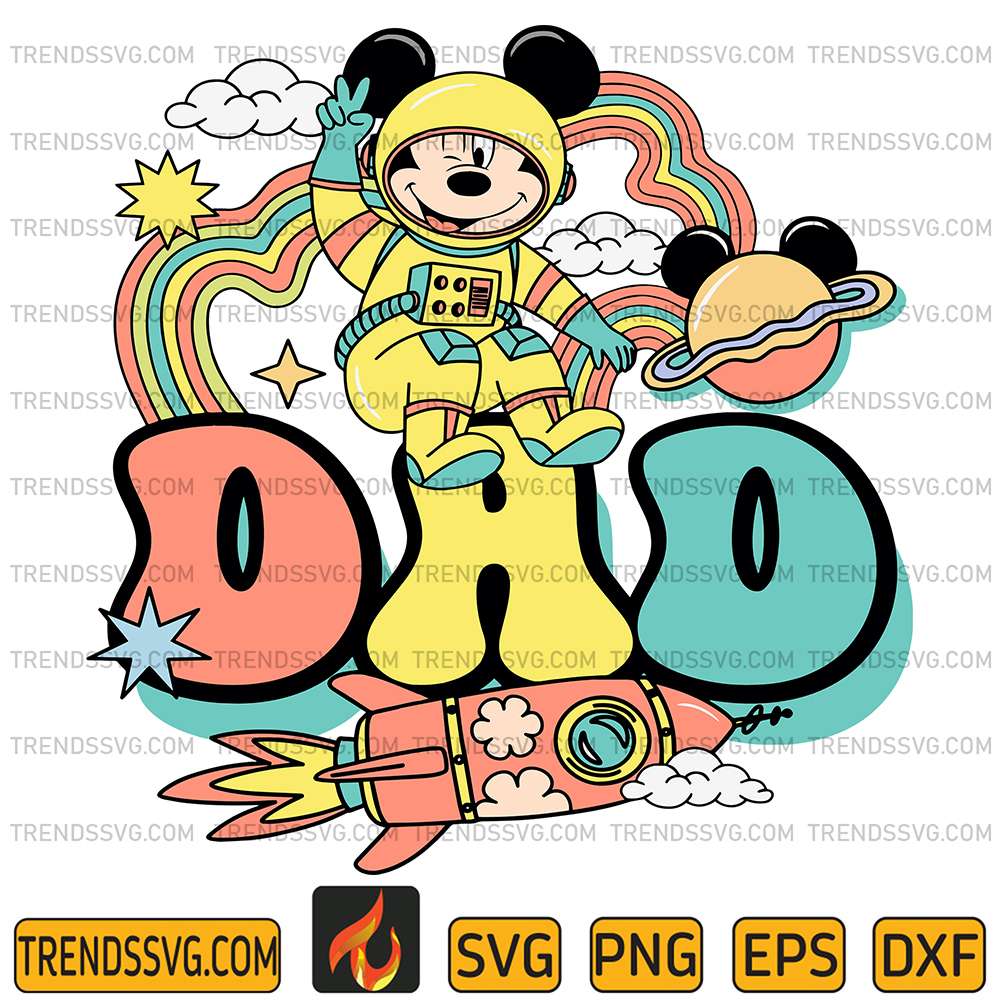 Cute-Mickey-Mouse-Dad-Astronaut-Svg