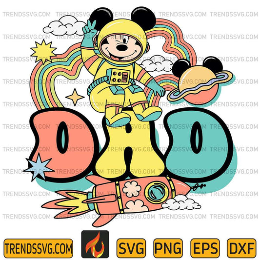 Cute-Mickey-Mouse-Dad-Astronaut-Svg