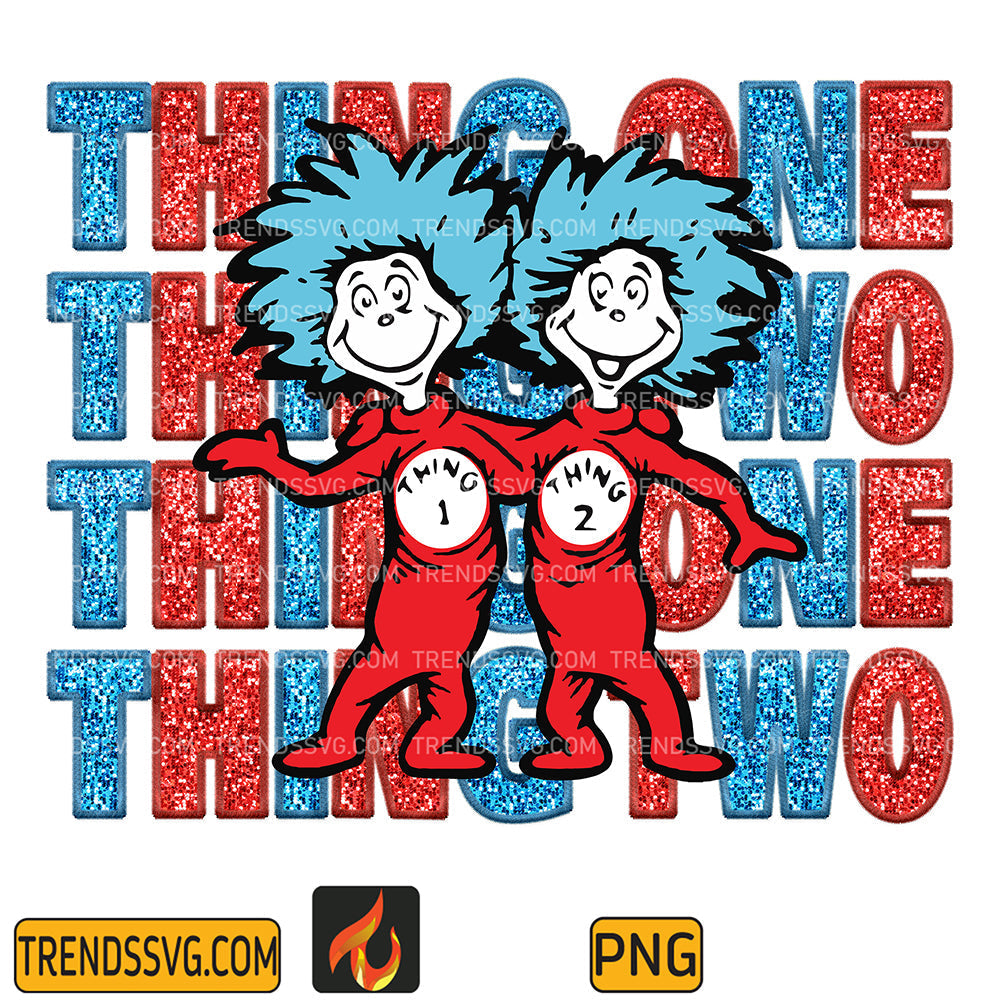 Dr Seuss Thing One Thing Two Png TRENDSSVG