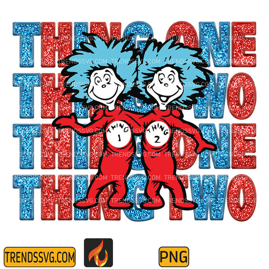 Dr Seuss Thing One Thing Two Png TRENDSSVG