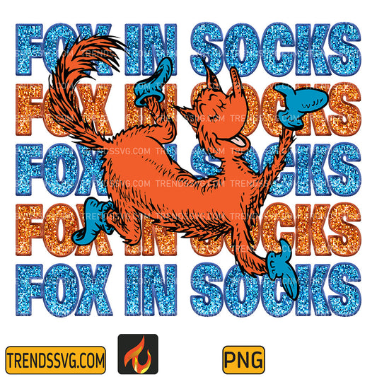 Fox in Socks Dr Seuss Day Png TRENDSSVG