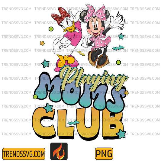 DaisyDuckAndMinniePlayingMomClubPng