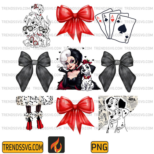 DalmatianAndCruellaDeVilBowPng_1