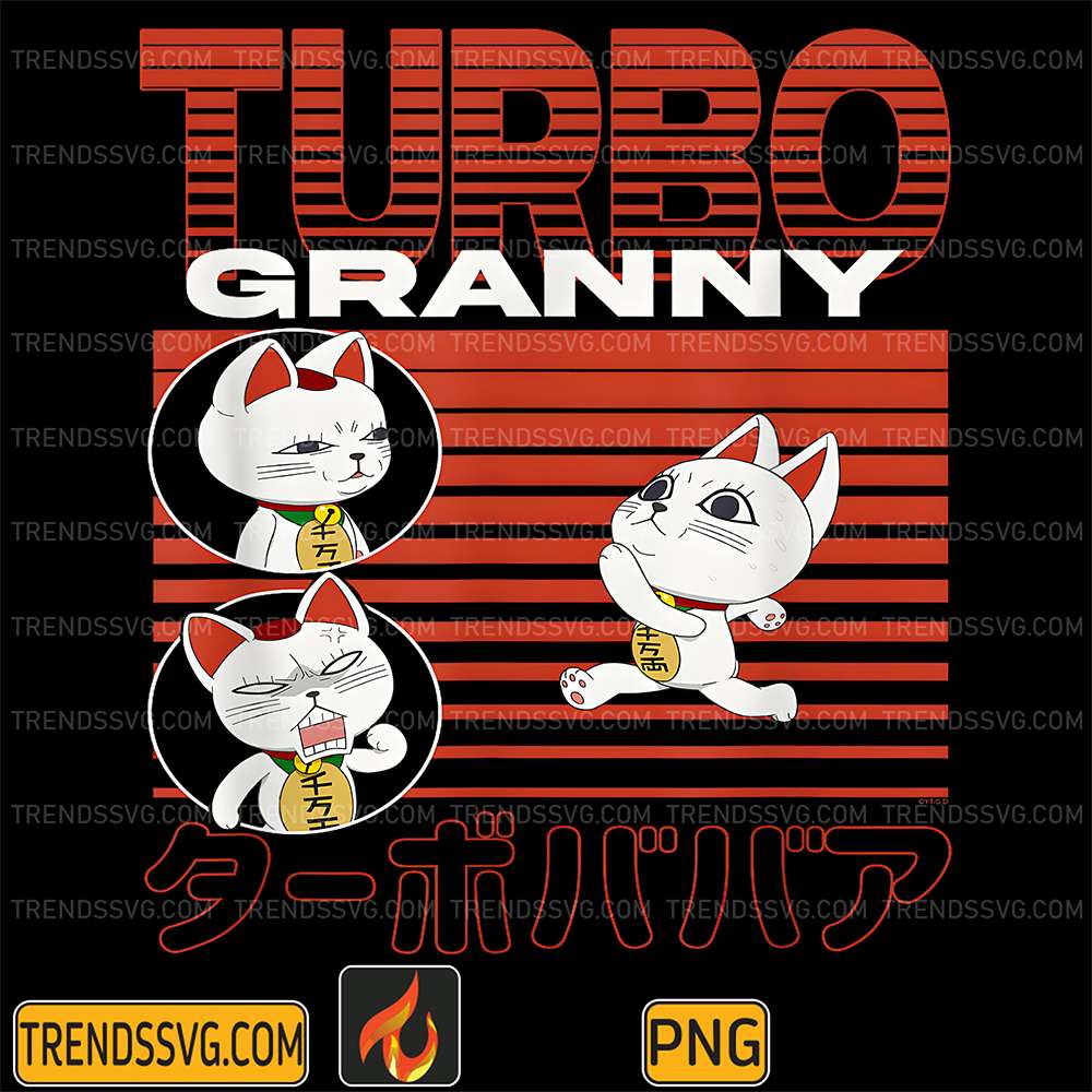 Dan-Da-Dan-Running-Turbo-Granny-Cat-Collage-Anime-Png