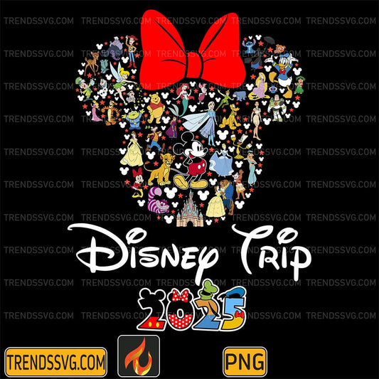 Disney-All-Characters-Minnie-Mouse-Family-Trip-2025-Png