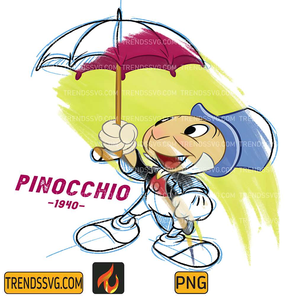 Disney-Ink-And-Paint-Jiminy-Cricket-from-Pinocchio-1940-Png