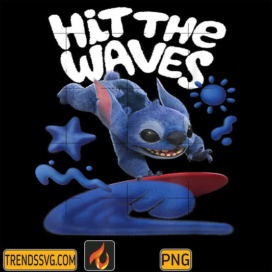 Disney-Lilo-Stitch-Live-Action-Movie-Hit-The-Waves-Surfing-Png