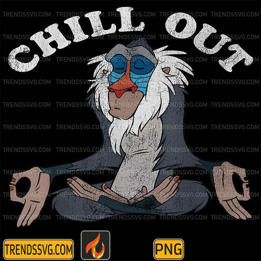 Disney-Lion-King-Rafiki-Chill-Out-Meditation-Png