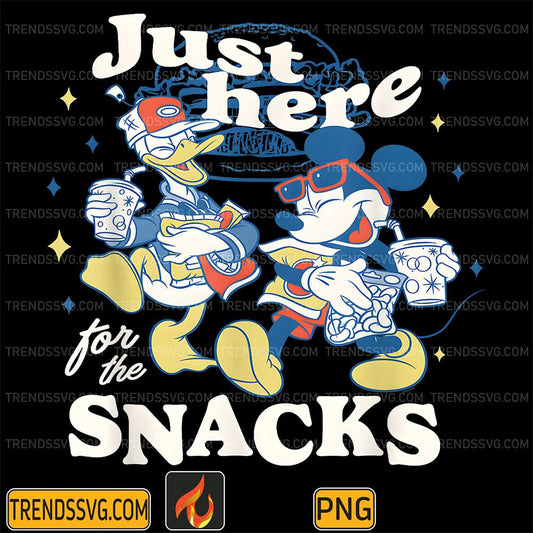 Disney-Mickey-And-Donald-Just-Here-For-The-Snacks-Road-Trip-Png